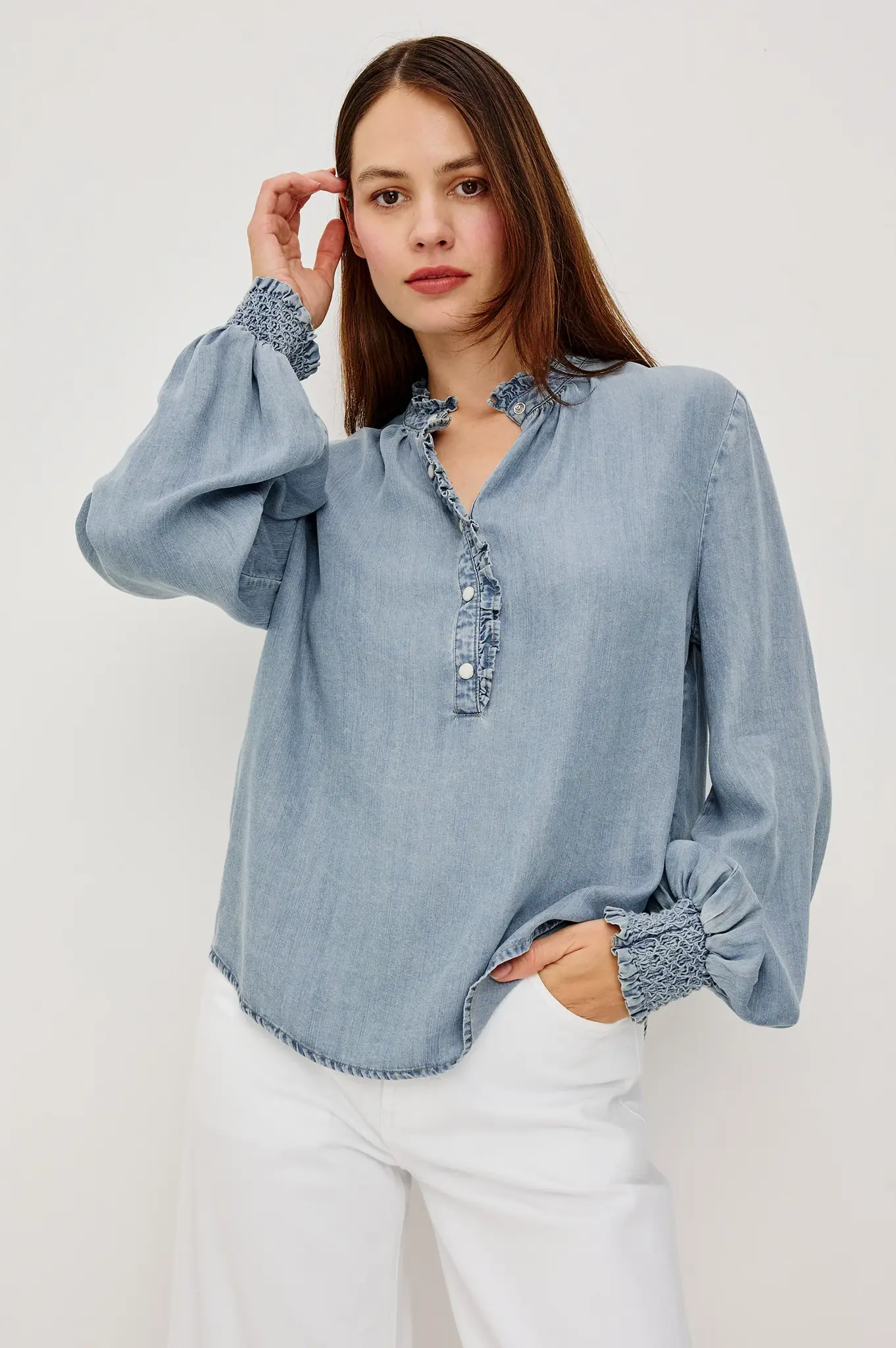 Rails Kimmy blouse Washed blue