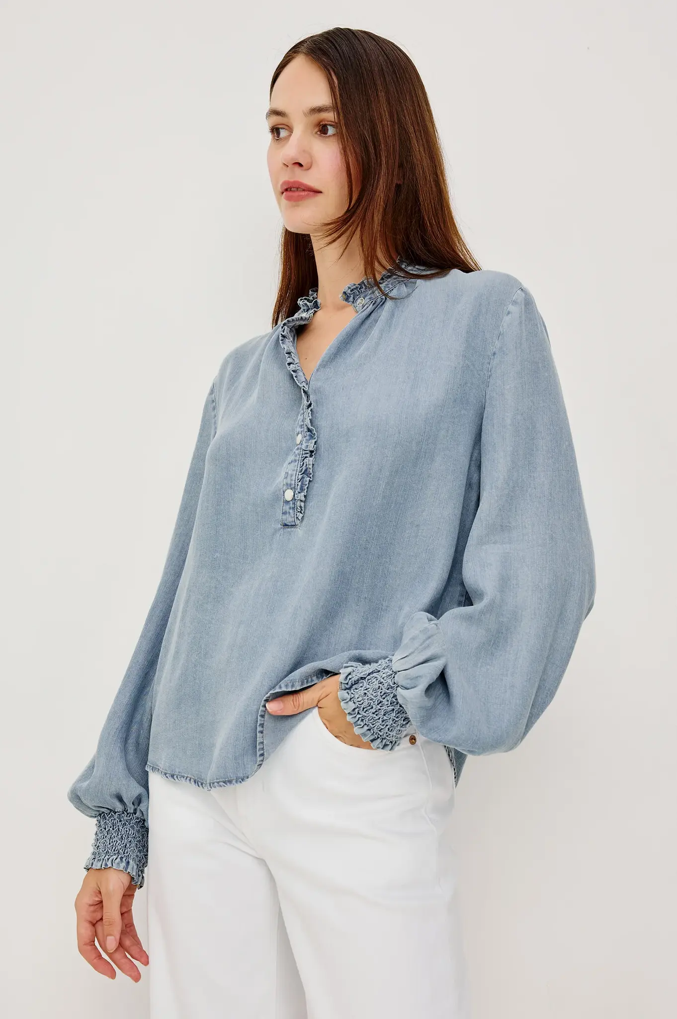 Rails Kimmy blouse Washed blue