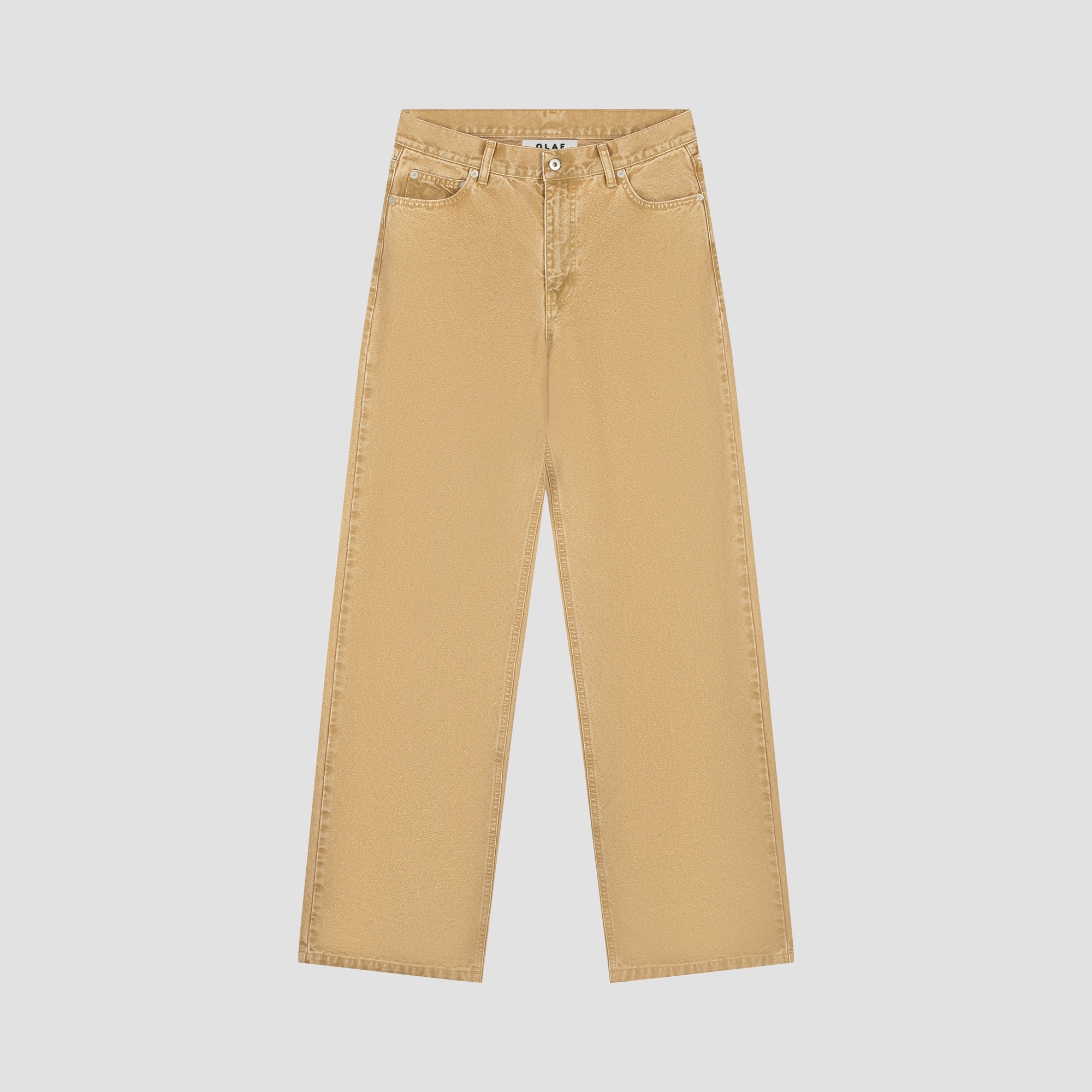OLAF Monogram washed canvas pant Medal bronze