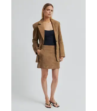 Second Female Suellen mini suede skirt Petrified oak