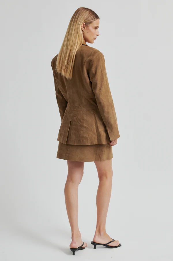 Second Female Suellen mini suede skirt Petrified oak