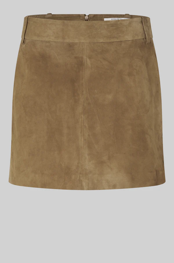Second Female Suellen mini suede skirt Petrified oak