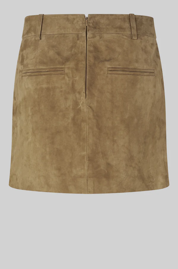 Second Female Suellen mini suede skirt Petrified oak