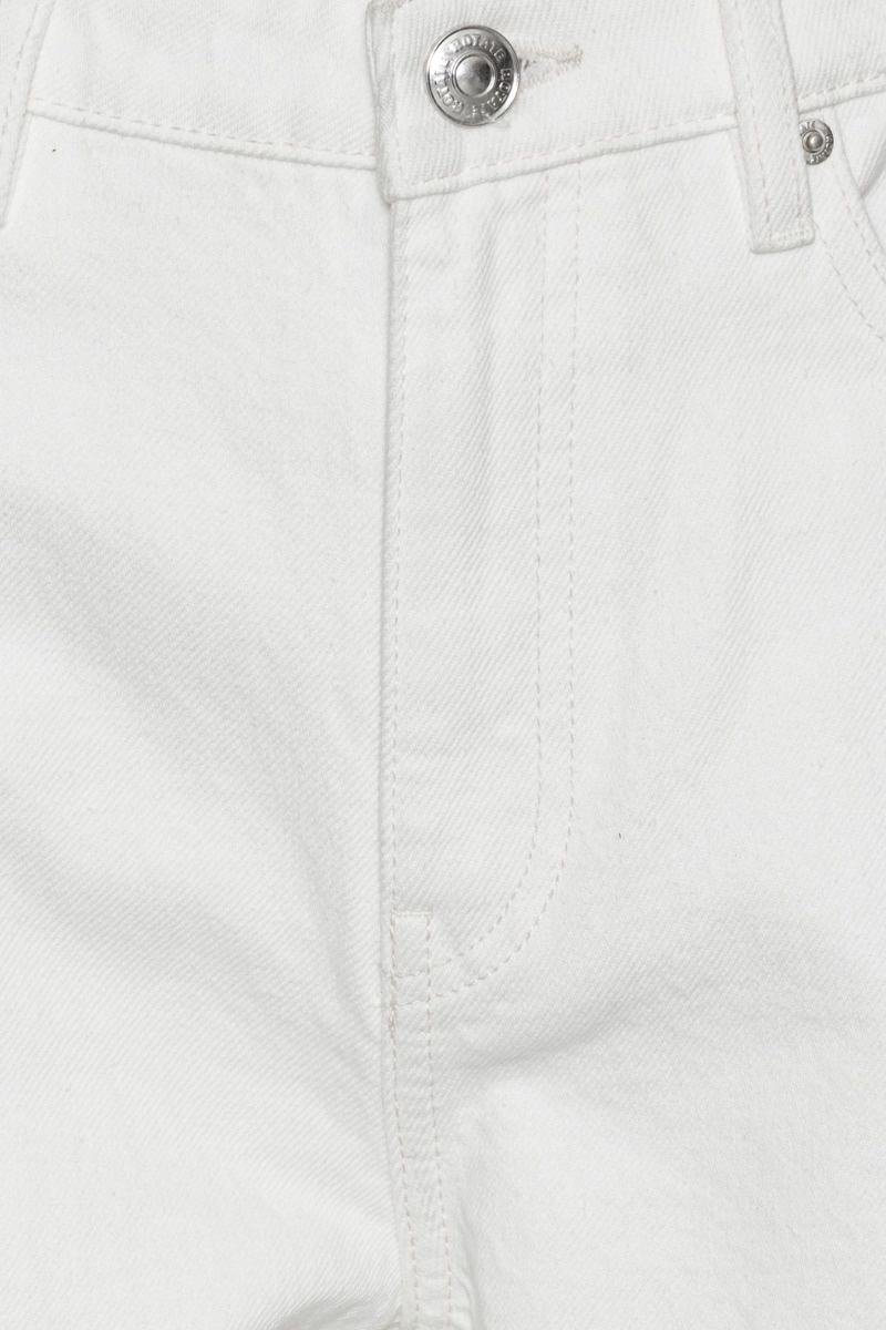 ROTATE Loose fit laced jeans Raw white denim