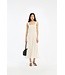 ROTATE Chiffon flared midi dress Egret