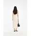 ROTATE Chiffon flared midi dress Egret