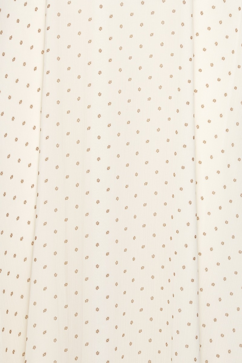 ROTATE Chiffon flared midi dress Egret