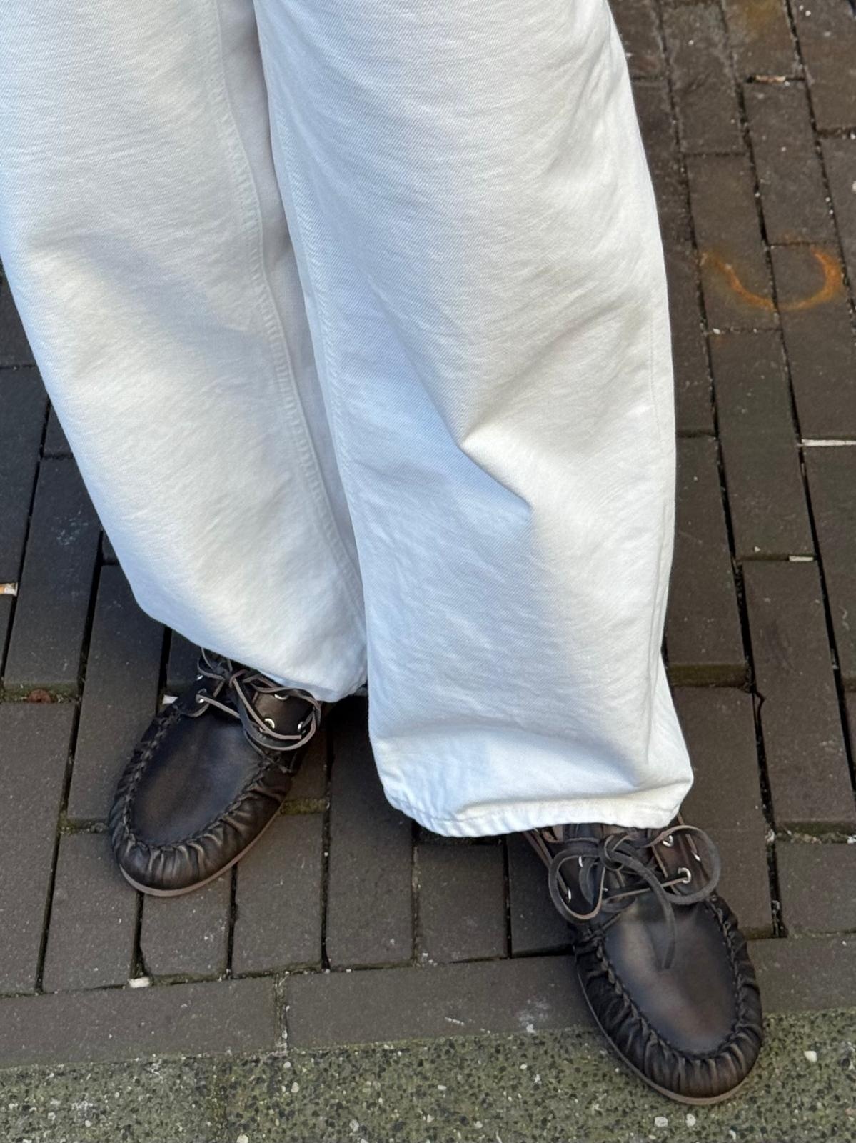 Alohas Rowan brushed Brown leather loafers