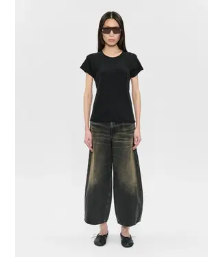 6397 Cropped roomy jeans Mineral black