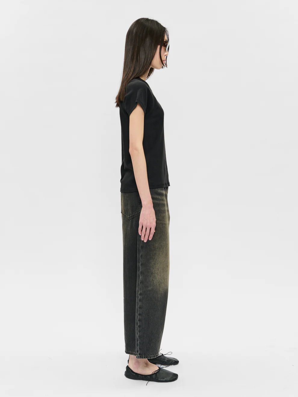 6397 Cropped roomy jeans Mineral black