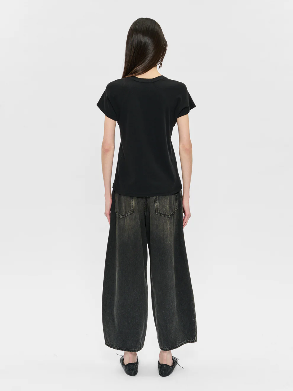 6397 Cropped roomy jeans Mineral black