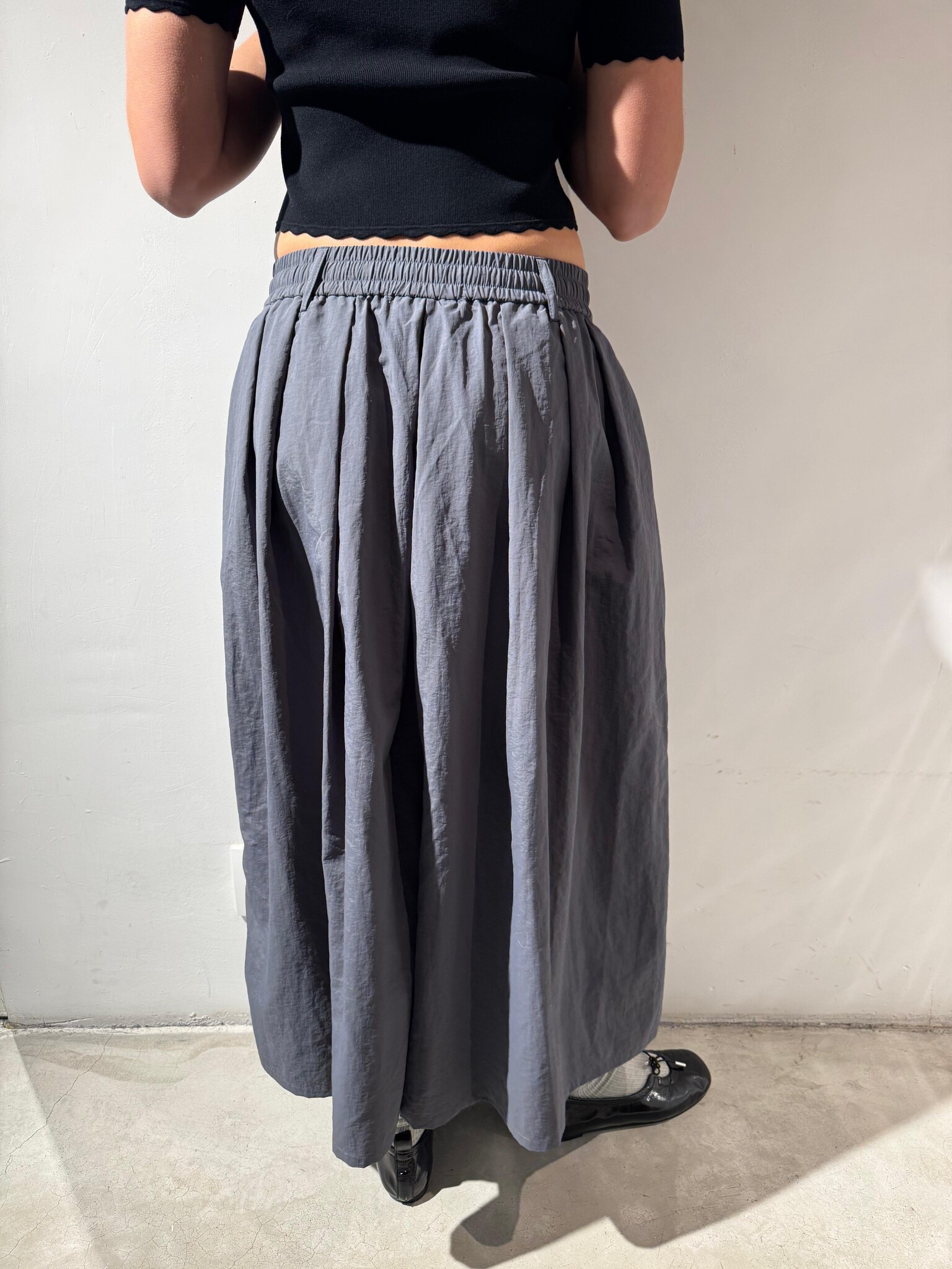 AOAP Nylon long culottes Grey