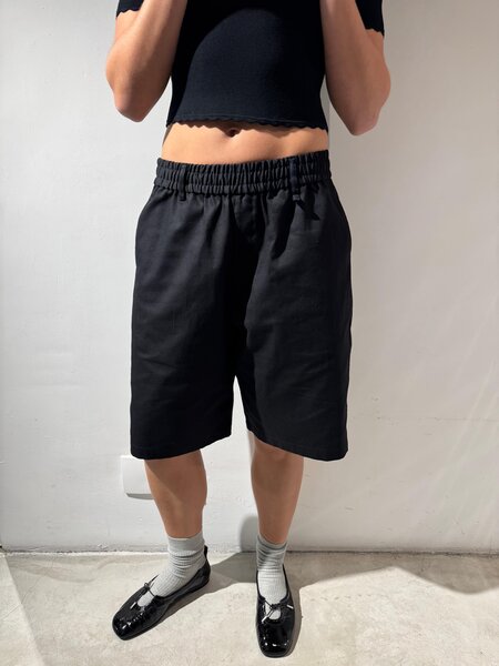AOAP OX easy pants half Black