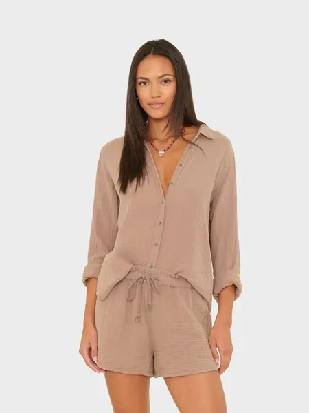 Xirena Scout blouse Ash brown