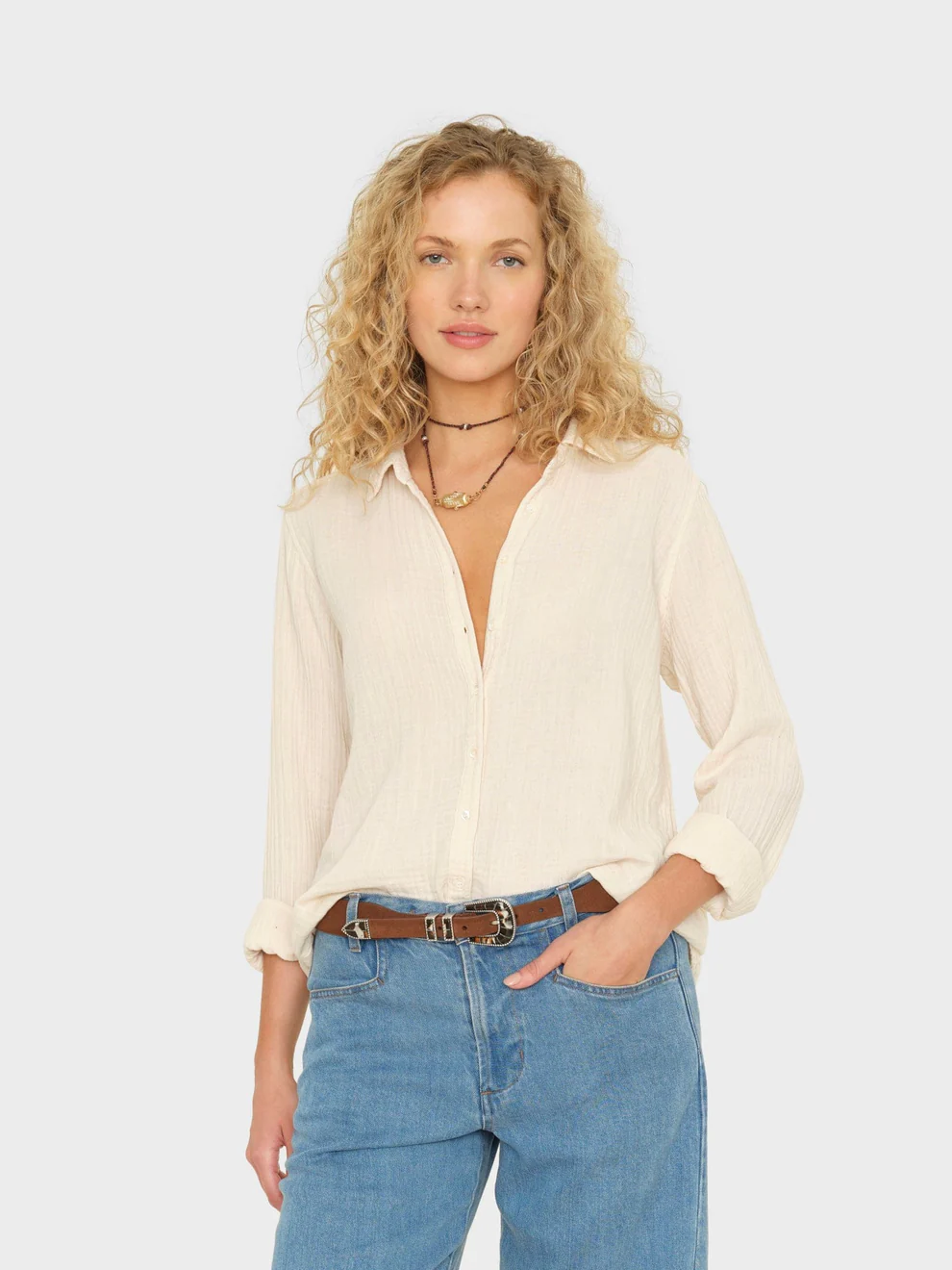 Xirena Scout blouse Oysterette