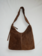 NONA Crossbody bag Dark brown suede
