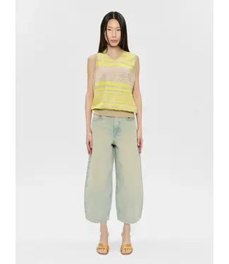 6397 Cropped roomy jeans Geyser blue