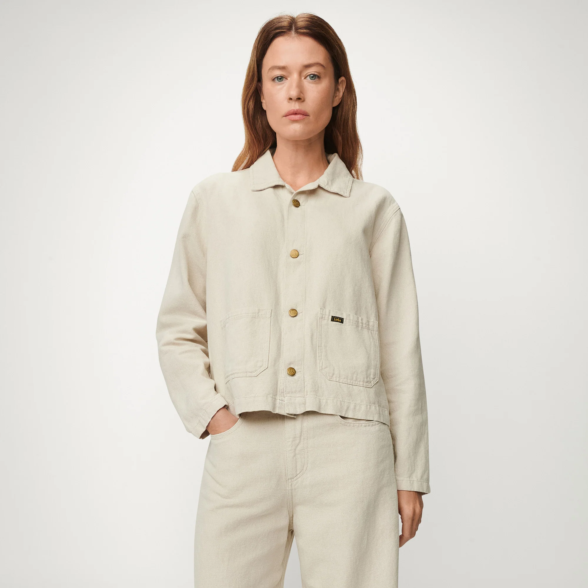 Lois Vega shirt Natural linnen