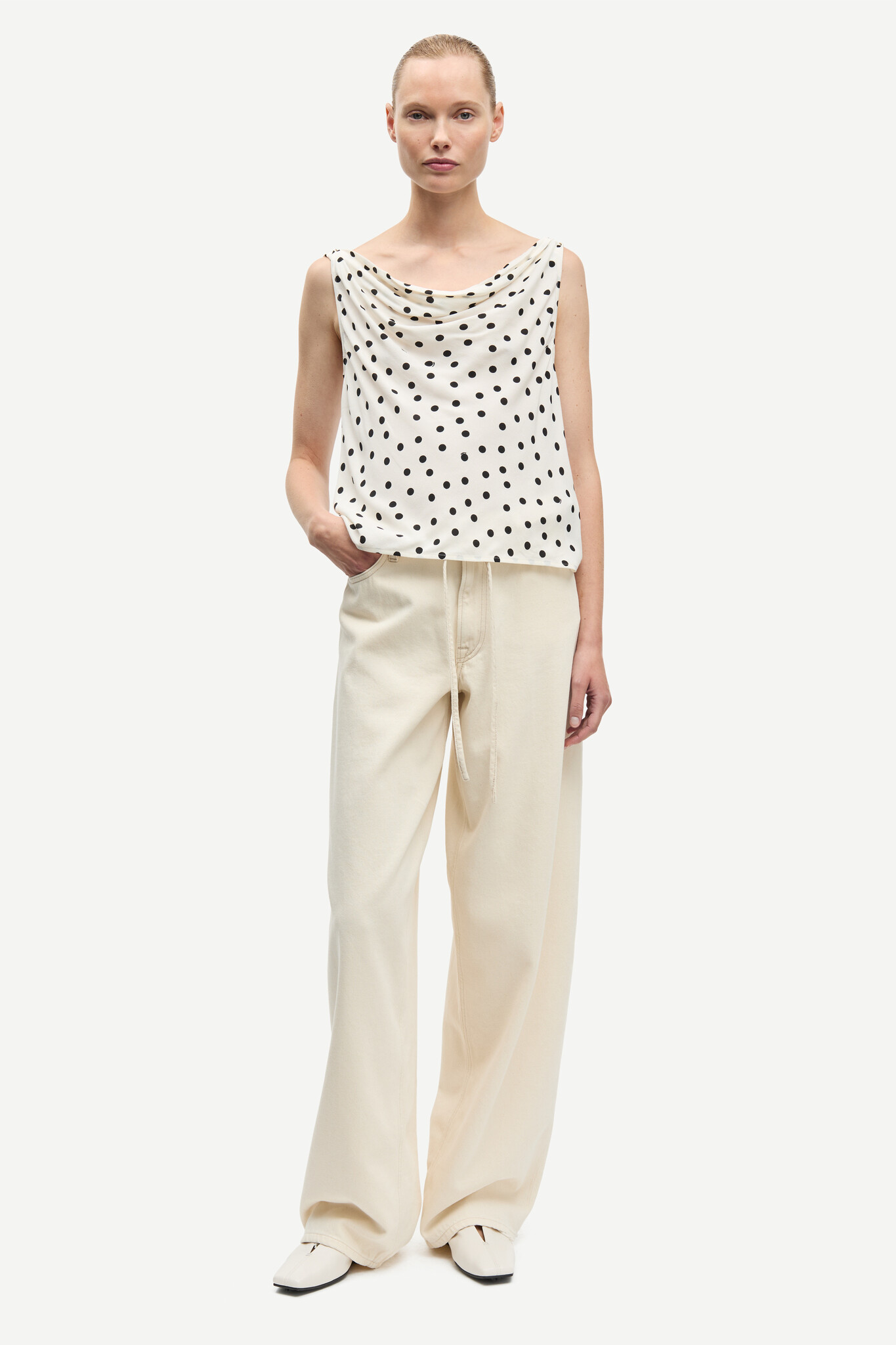 Samsoe Samsoe Saharper jeans belt Soft natural