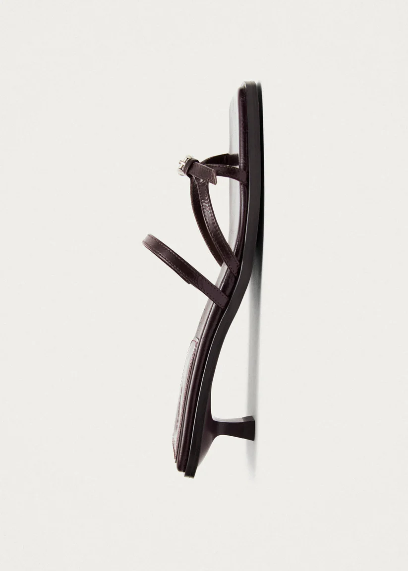 Alohas Liko Rift dark brown leather sandals