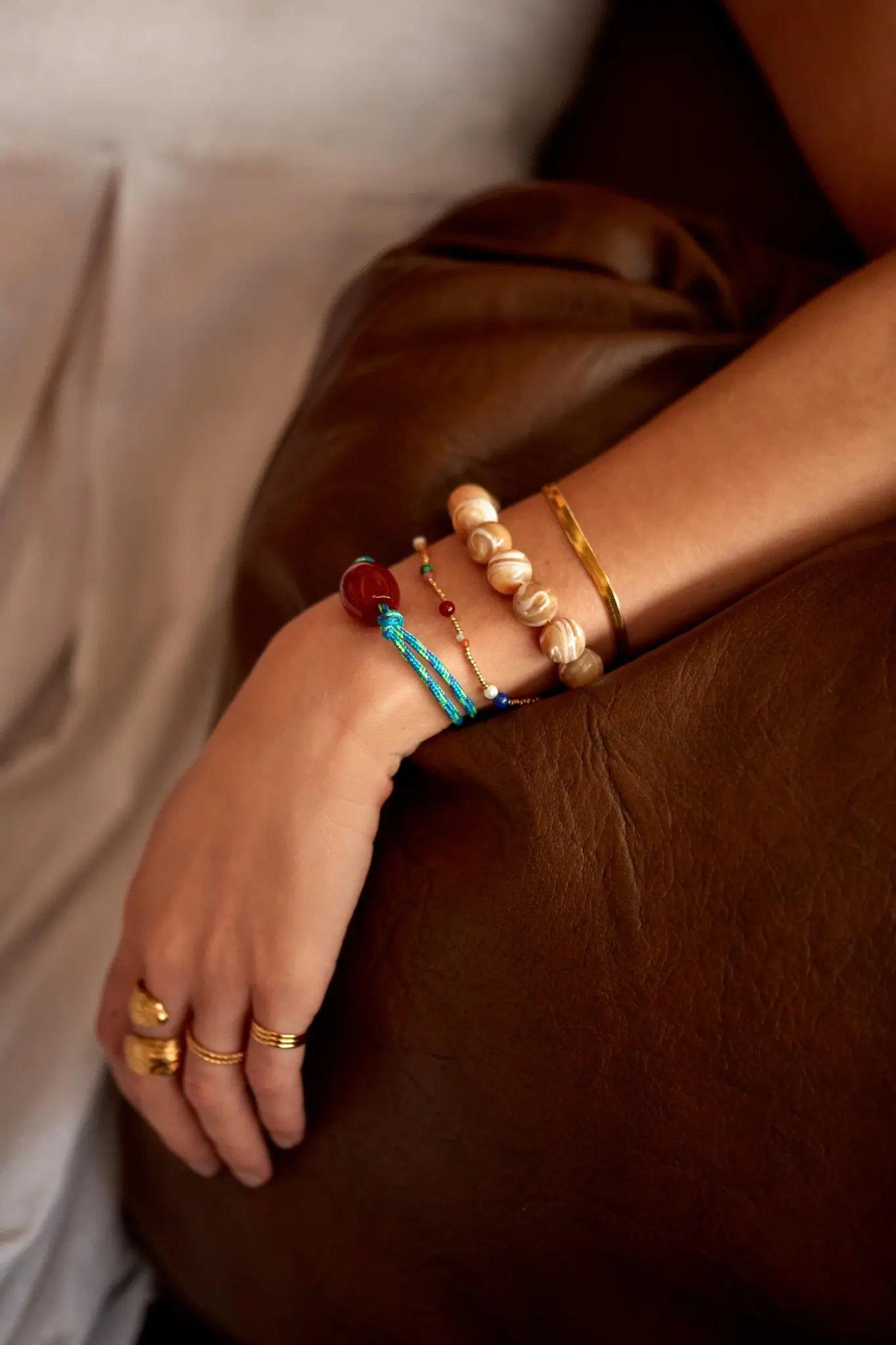 Anni Lu Poolside bracelet Lagoon