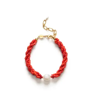 Anni Lu Scarlet wave bracelet Bright red