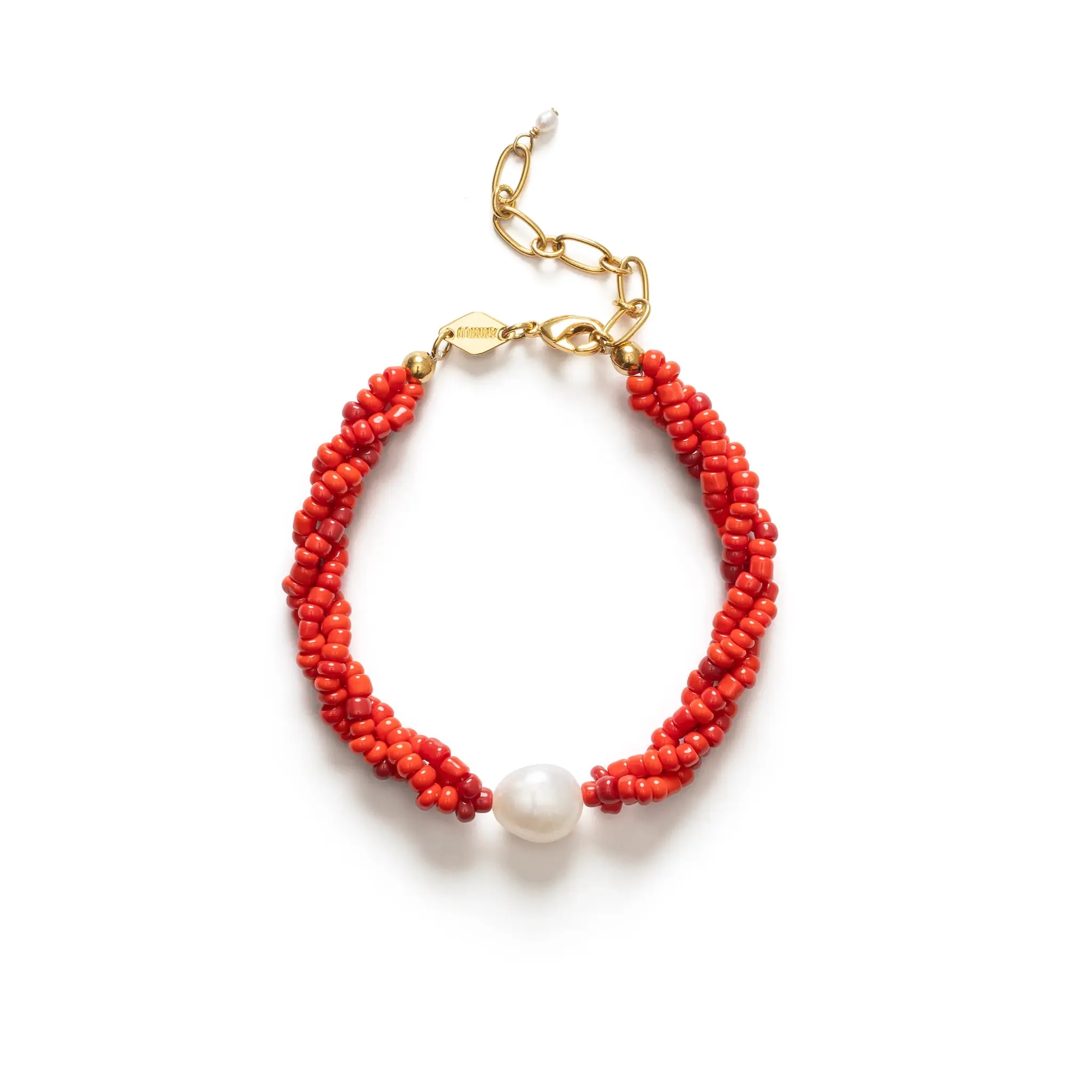 Anni Lu Scarlet wave bracelet Bright red
