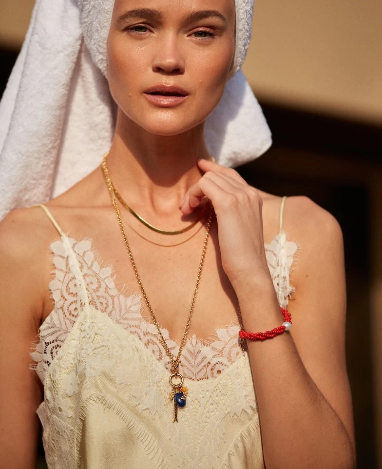 Anni Lu Scarlet wave bracelet Bright red