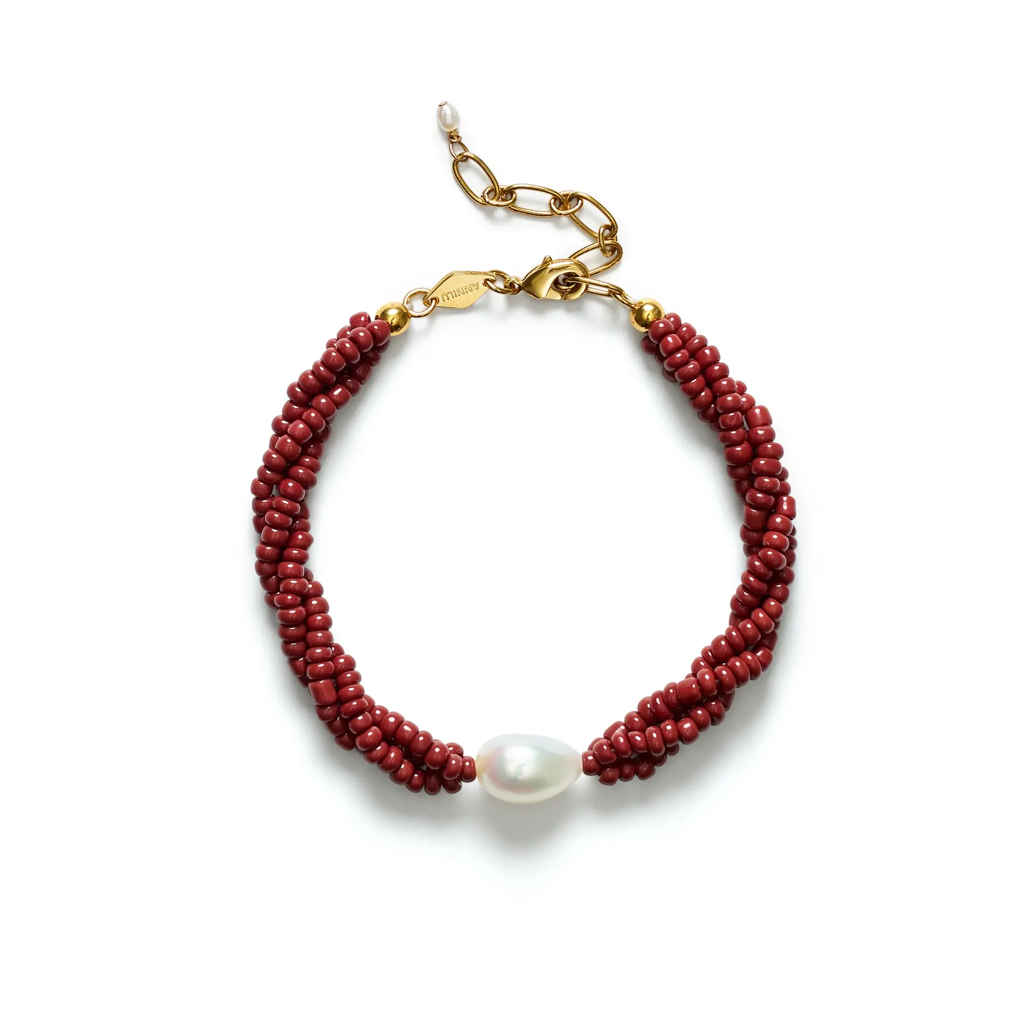 Anni Lu Rodeo bracelet Deep burgundy