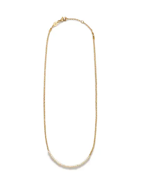 Anni Lu Slim pearly necklace Gold