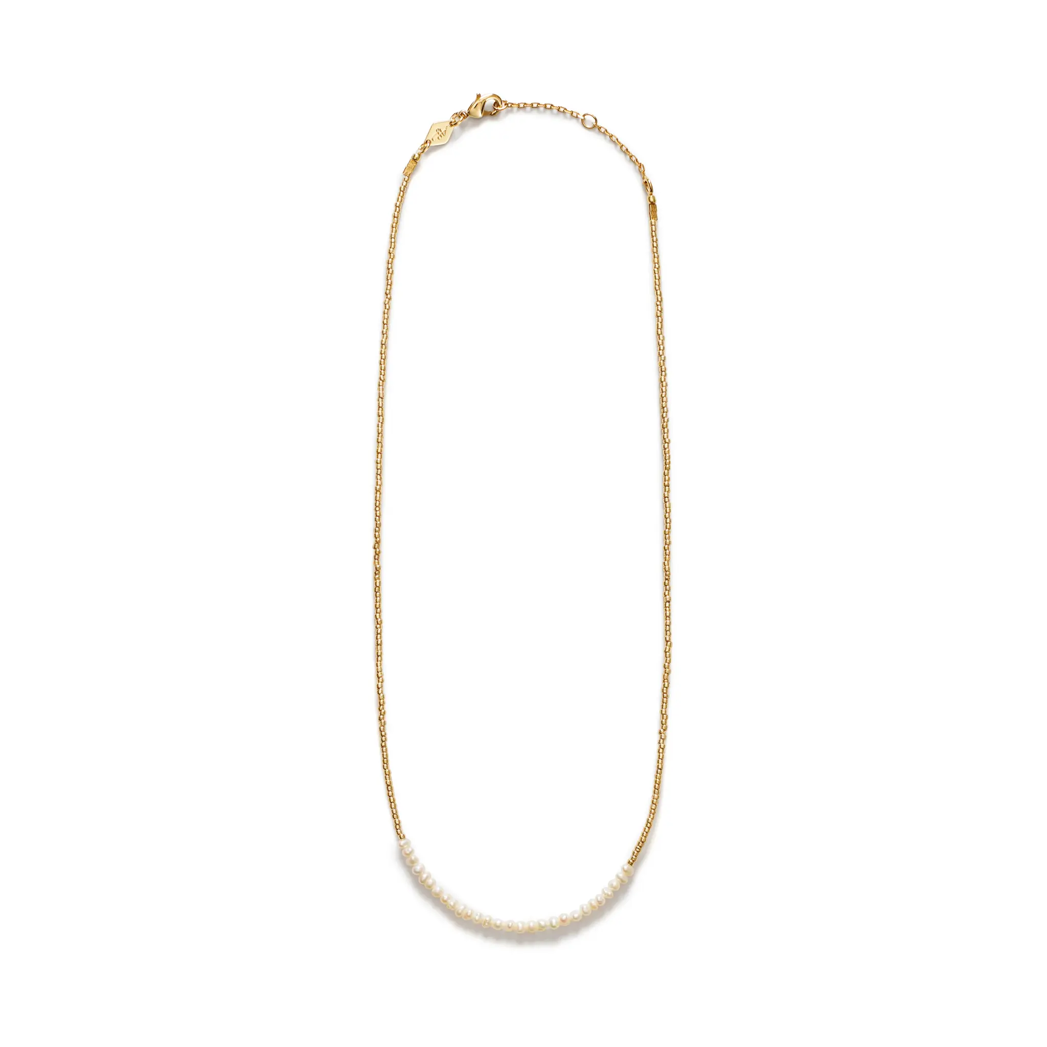 Anni Lu Slim pearly necklace Gold