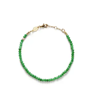 Anni Lu Tan line bracelet Green jade