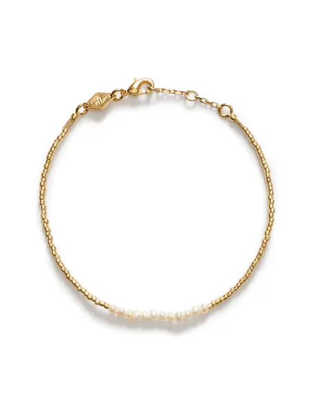 Anni Lu Slim pearly bracelet Gold
