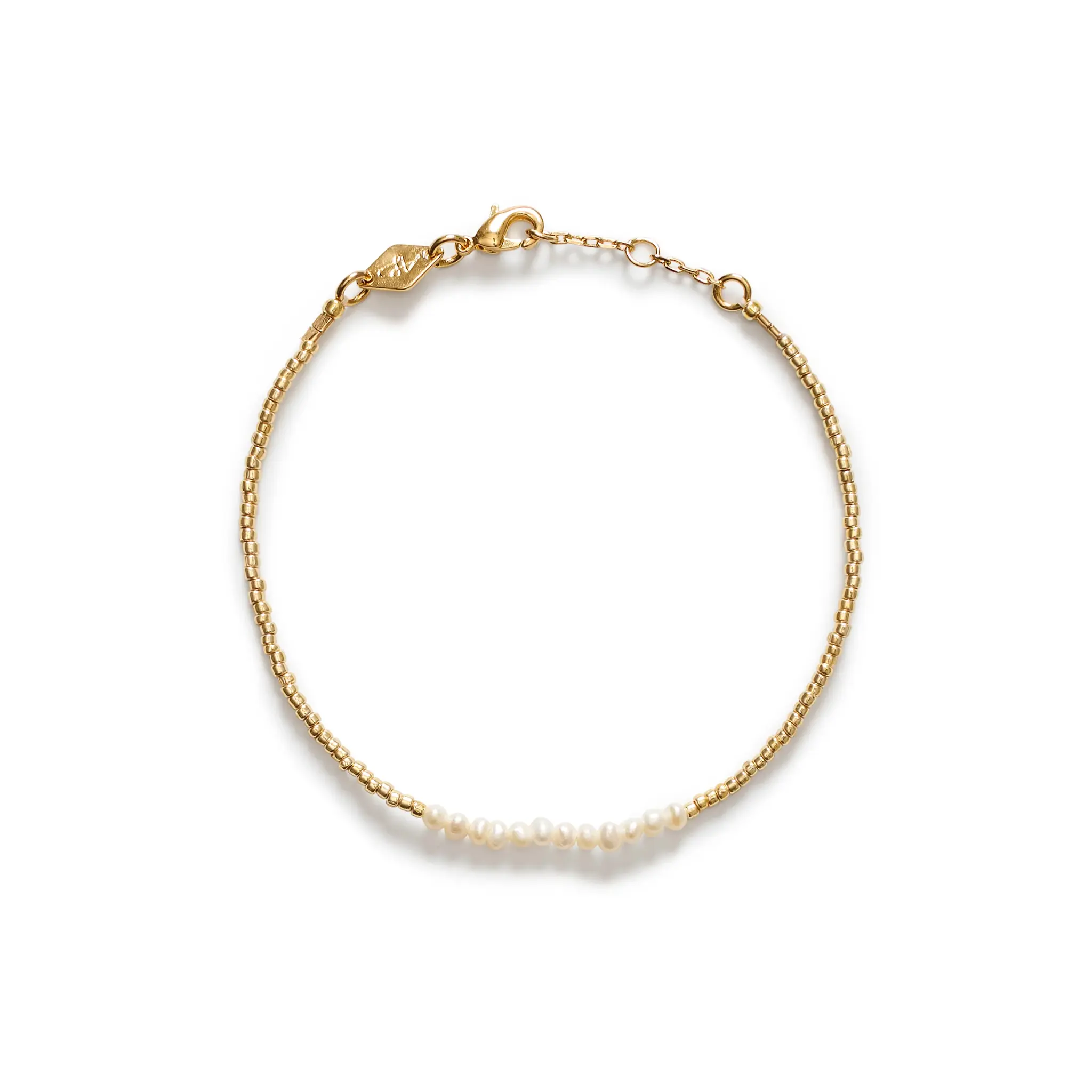 Anni Lu Slim pearly bracelet Gold