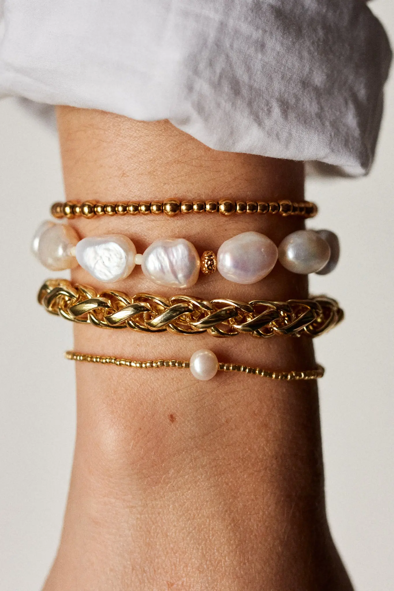 Anni Lu Pearly bracelet Gold