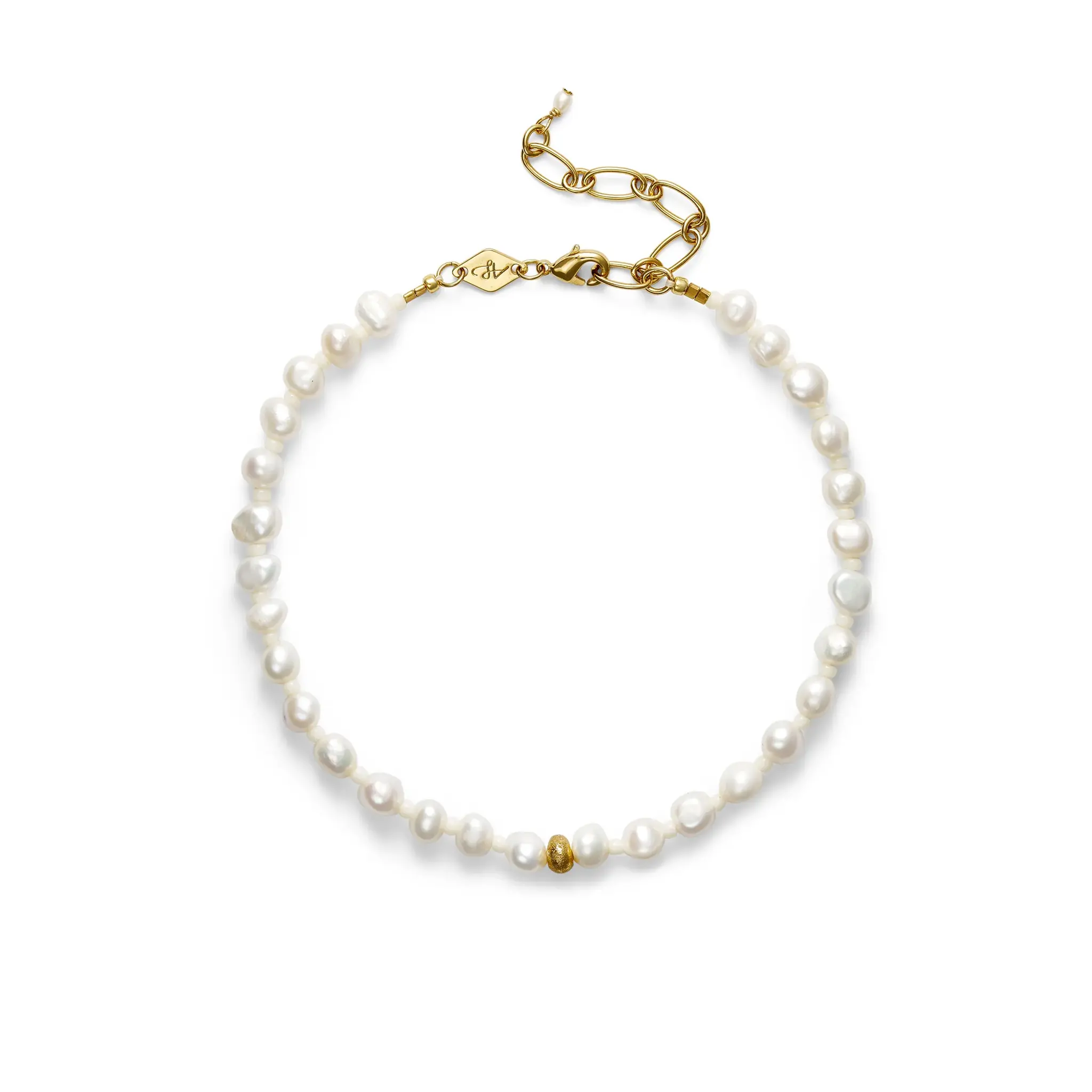 Anni Lu Stella pearly anklet Gold