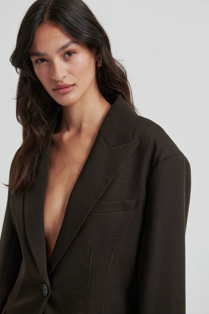 Second Female Sella fitted blazer Chocolate torte