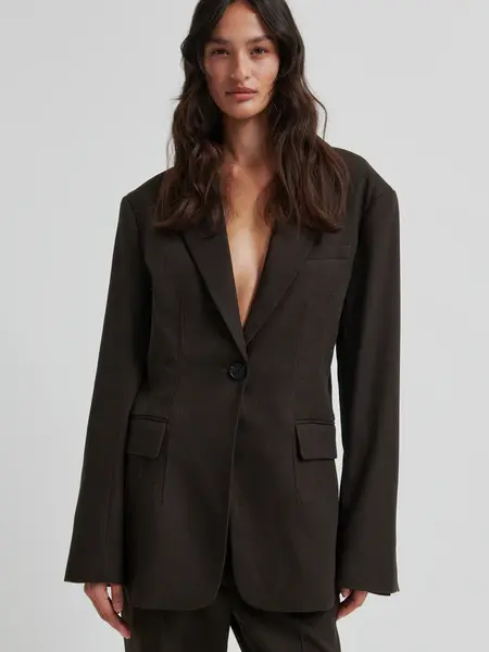 Second Female Sella fitted blazer Chocolate torte
