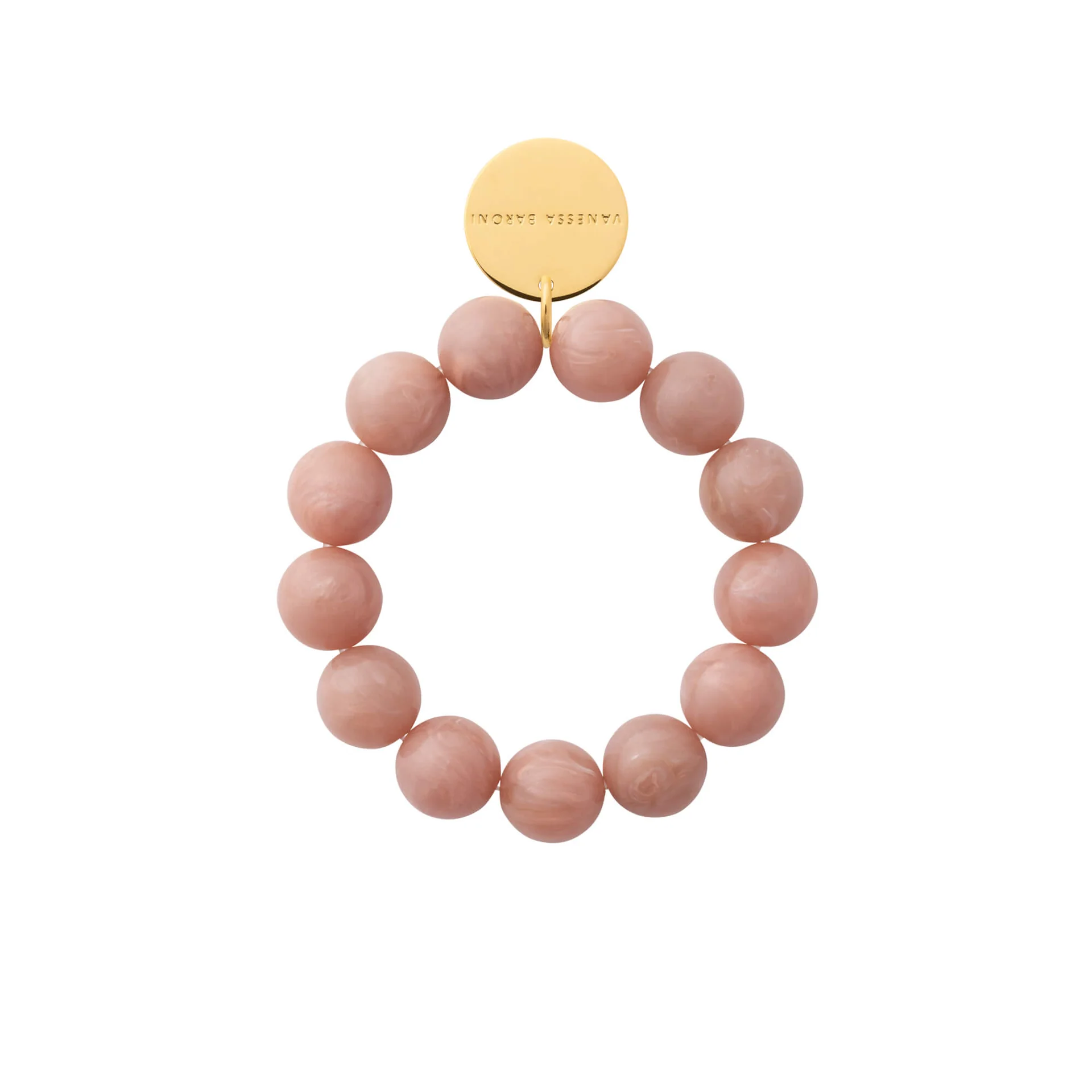 Vanessa Baroni Beads flex bracelet Blush marble
