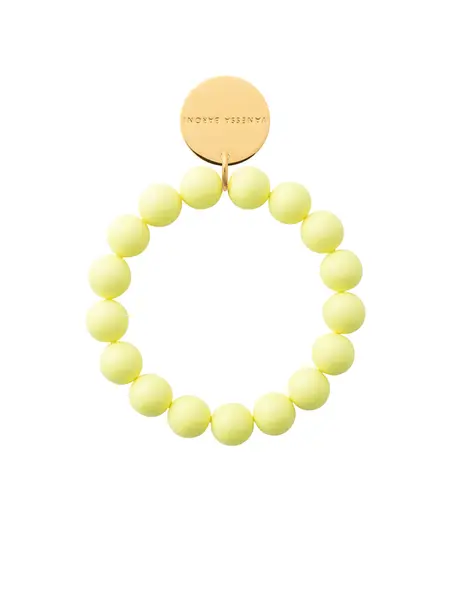 Vanessa Baroni Mini beads flex bracelets Butter yellow