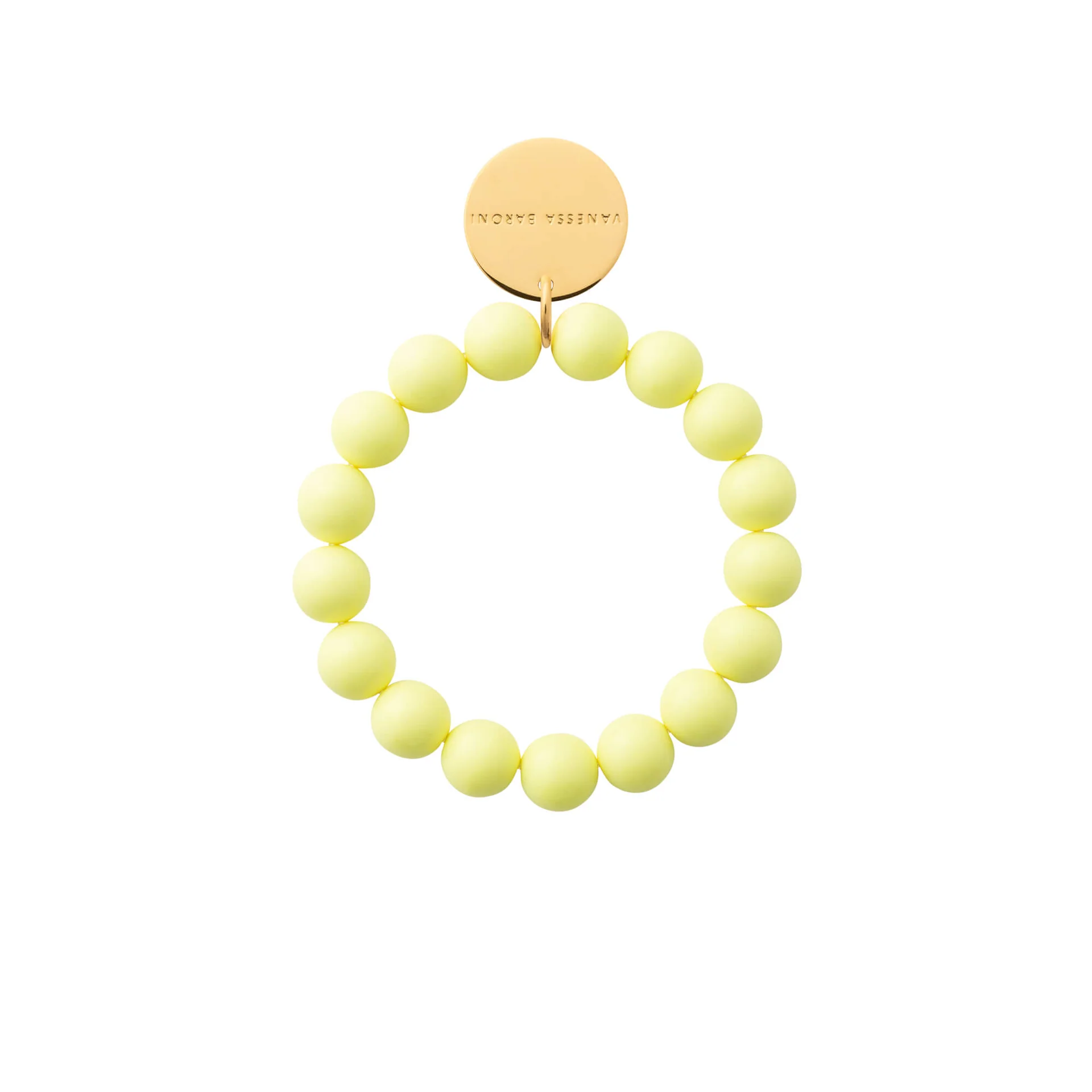 Vanessa Baroni Mini beads flex bracelets Butter yellow