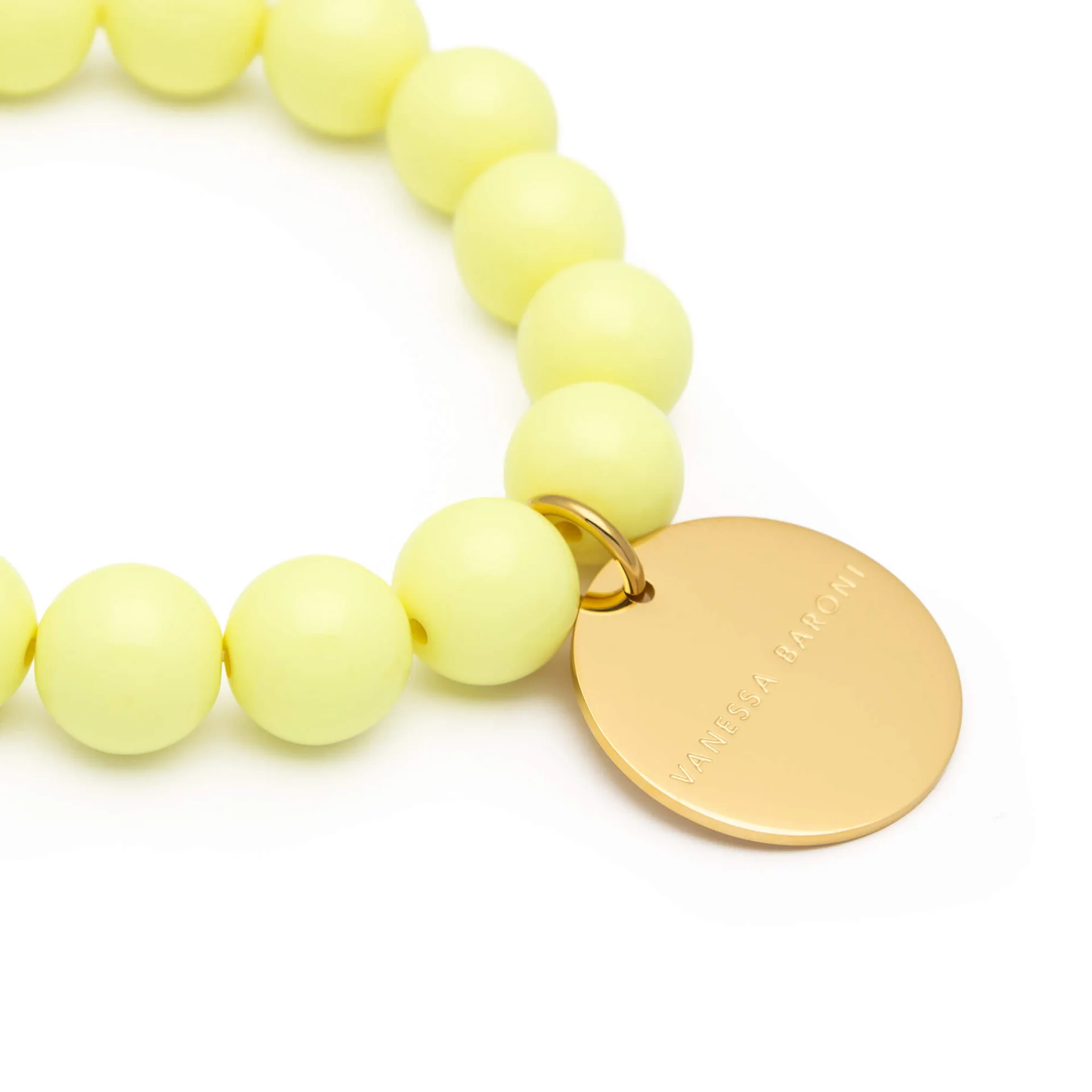 Vanessa Baroni Mini beads flex bracelets Butter yellow
