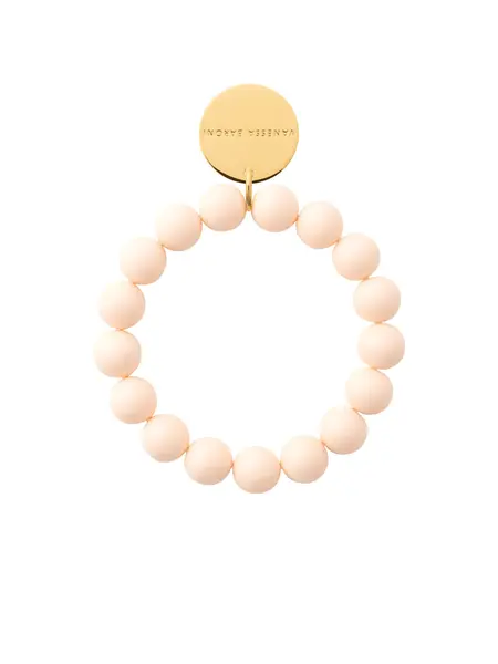 Vanessa Baroni Mini beads flex bracelets Latte marble