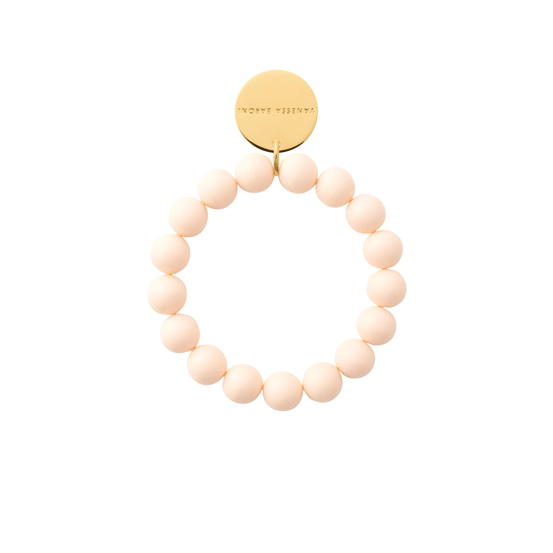 Vanessa Baroni Mini beads flex bracelets Latte marble