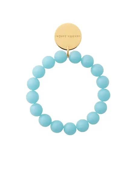 Vanessa Baroni Mini beads flex bracelets Opaline blue