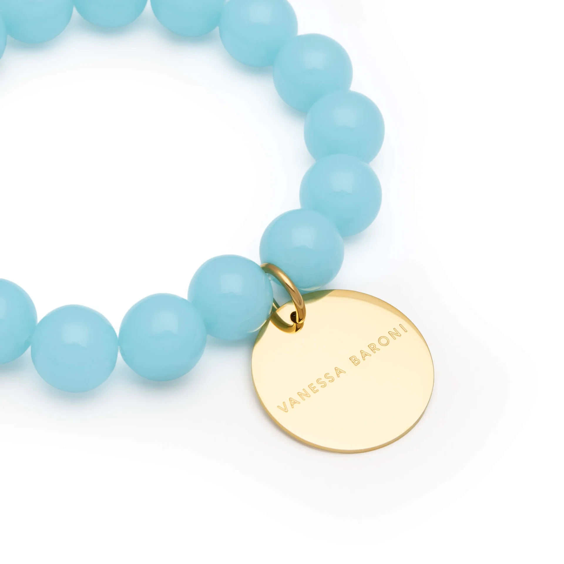 Vanessa Baroni Mini beads flex bracelets Opaline blue
