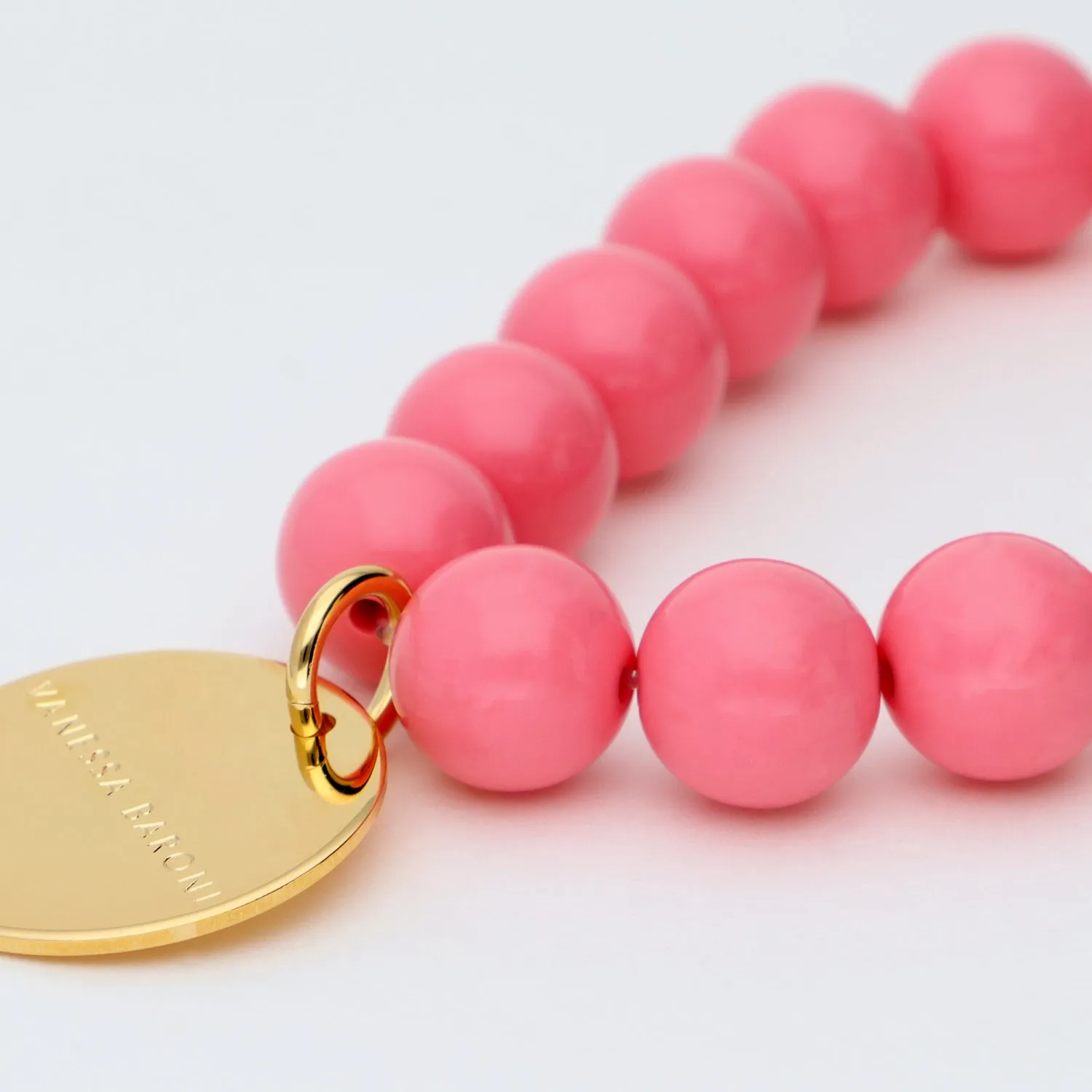 Vanessa Baroni Mini beads flex bracelets Rasberry