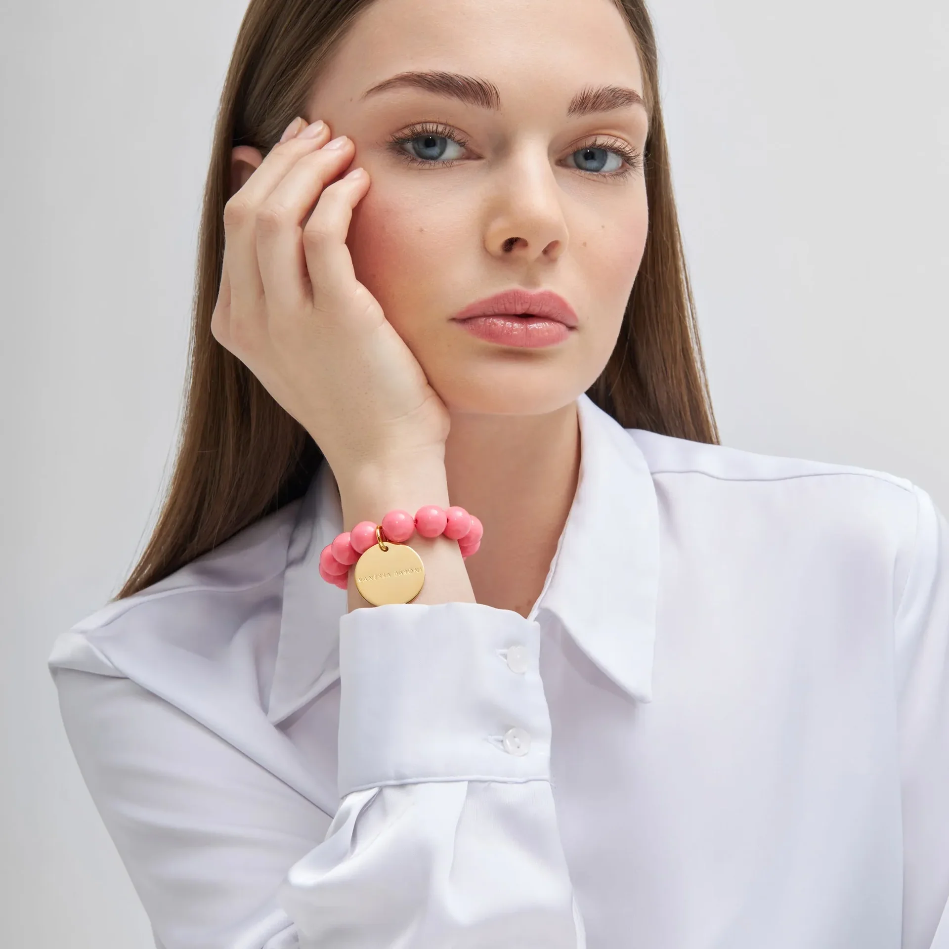 Vanessa Baroni Mini beads flex bracelets Rasberry