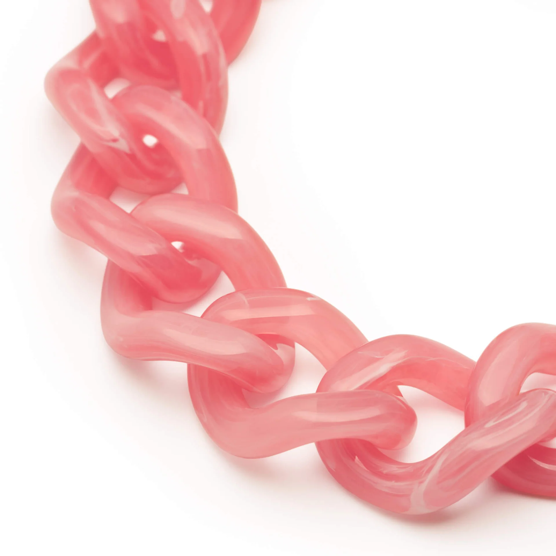 Vanessa Baroni Mini flat chain bracelet Watermelon marble