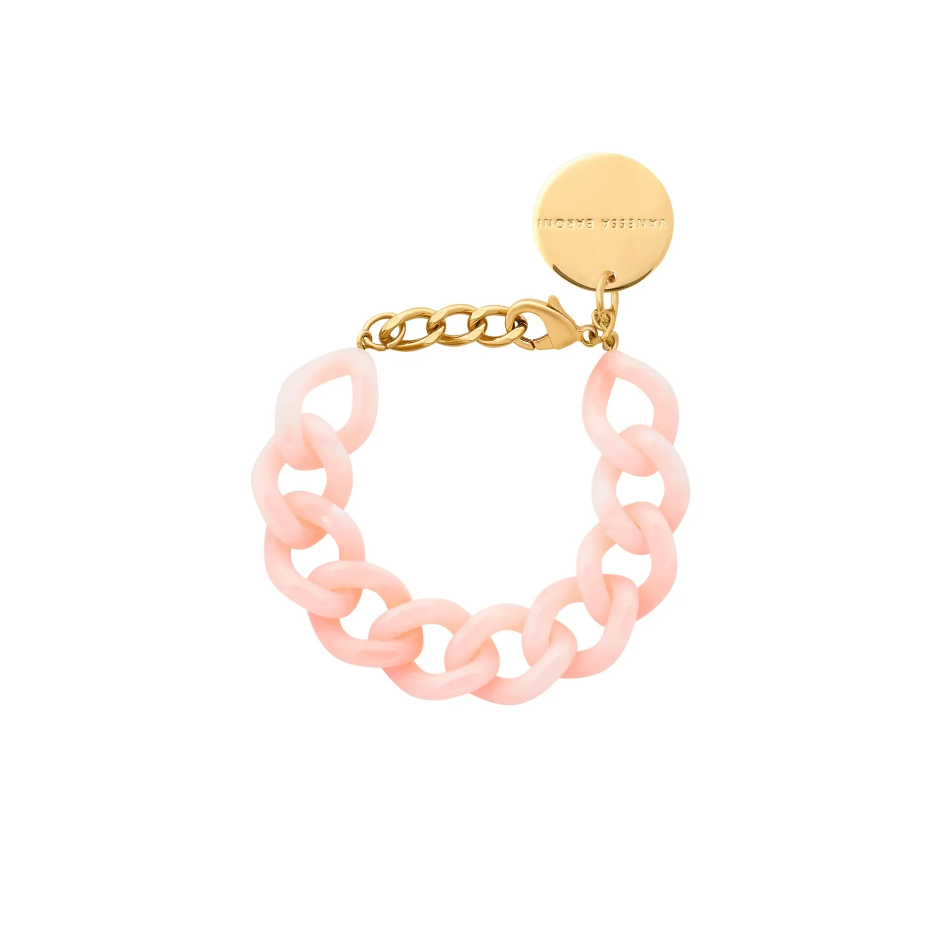 Vanessa Baroni Mini flat chain bracelet Peach sorbet